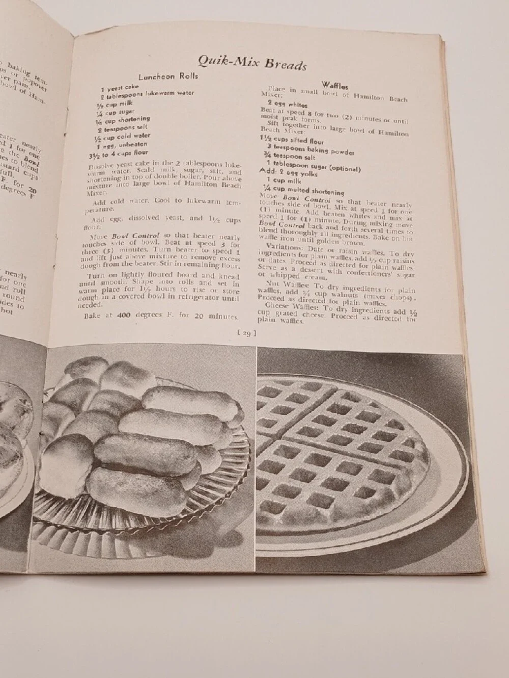 1948 Hamilton Beach Food Mixer Instruction & Recipes Booklet